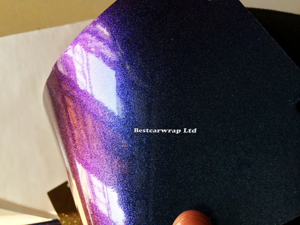 blue-purple high gloss pearl Chameleon car wrap film 3M Wrapping sticker (2)