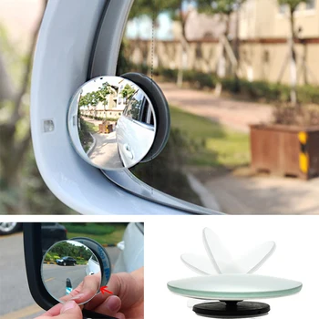 

Newest 2pcs/ Lot 360 Degree Rotatable Wide-Angle Blind Spot Car Rear View Mirror Auto Necessary Rotation Convex Mirror for Cars