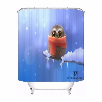 

Custom Cartoon Cute Owl Waterproof Shower Curtain Home Bath Bathroom s Hooks Polyester Fabric Multi Sizes#0421-sohu-40