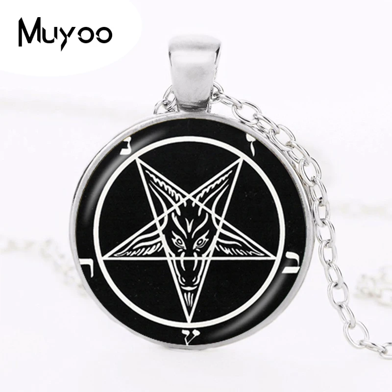 Satanic перевернутая пентаграмма Бафомет кулон готическое ожерелье с козой Satanism