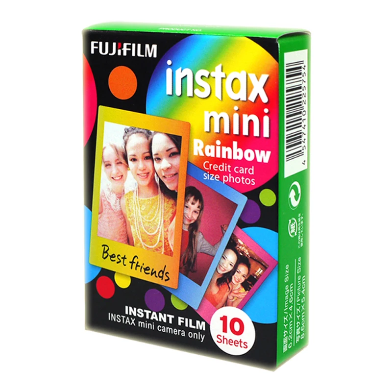 Fujifilm градиент цвета радуги Instax Mini 10 пленка для Fuji Instax Mini 7 s 8 8+ 9 25 50 s 70 90 300 SP-1 2 принтер