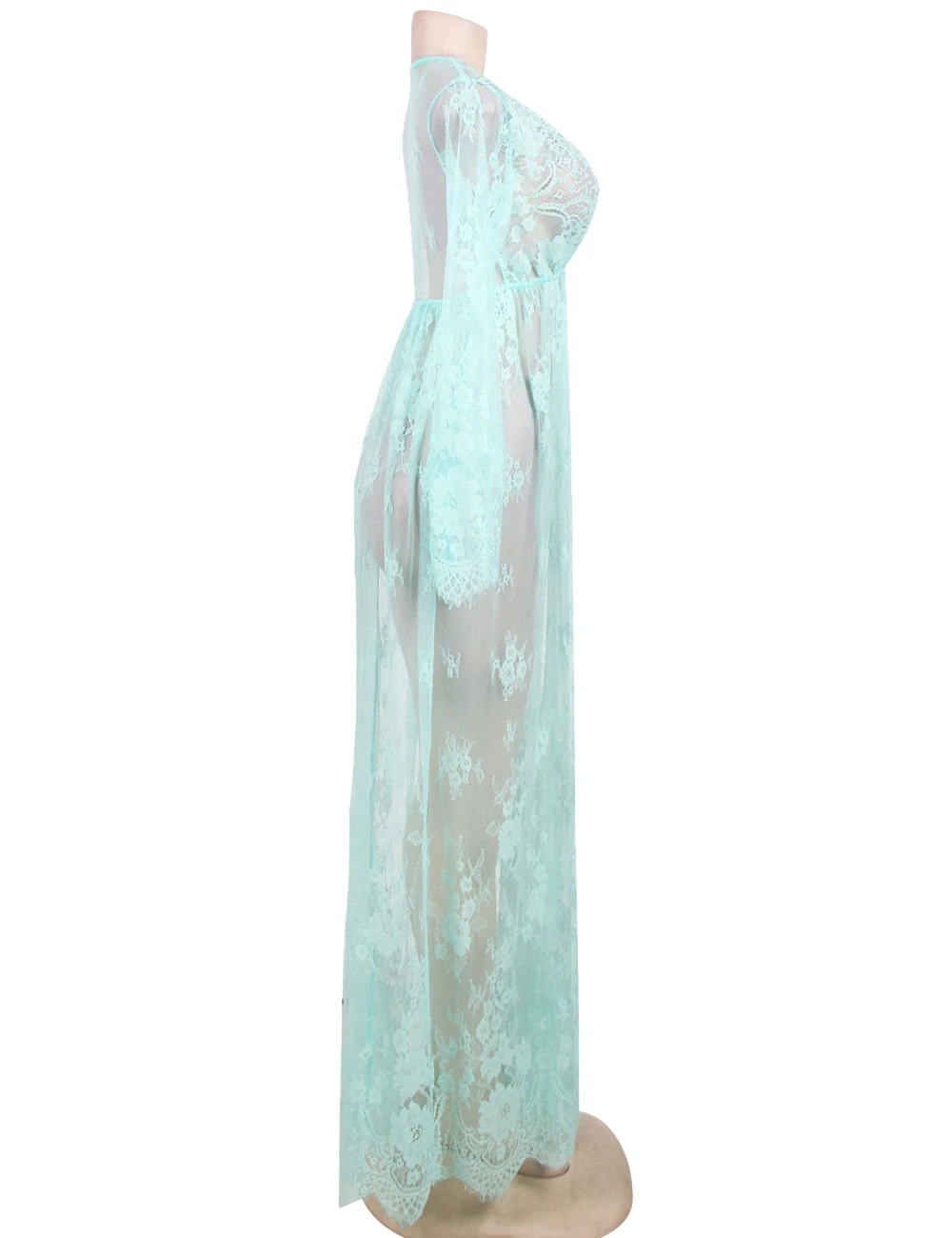1 Flower Embroidered Mesh Dress