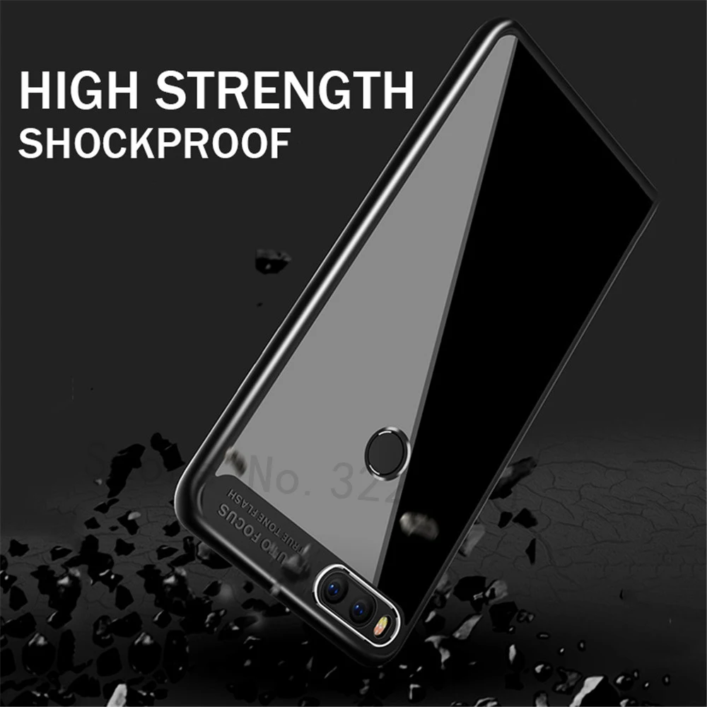 Transparent Protective Cover Cases For Xiaomi A1 MI 5X Full TPU&Acrylic Transparent Back Case For Xiaomi 5X mia1 mi5x Shell Capa6