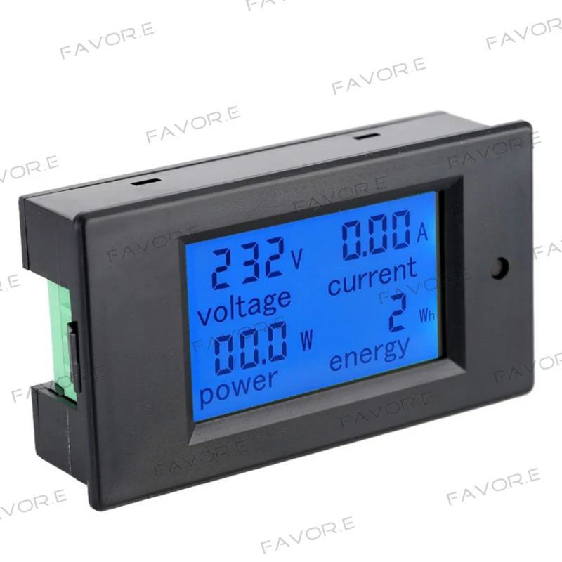 

4 in 1 meter Voltage Current Power Energy meter Gauge AC 80-260V/100A voltmeter Ammeter Watt Power Meter