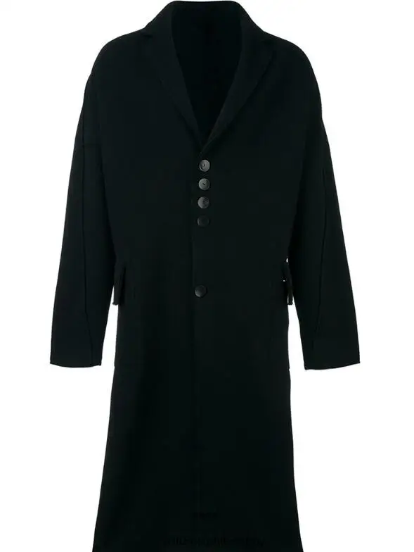 S-6XL HOT Autumn Men's New Fashion Personalized Large size customization Medium and long loose edging wool coat