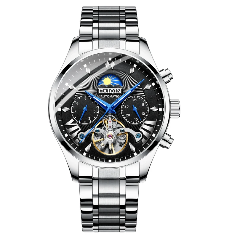 HAIQIN hombres/hombres relojes de marca superior automático de lujo/mecánico/reloj de lujo para hombre reloj deportivo reloj de pulsera para hombre hombre tourbillon - 6