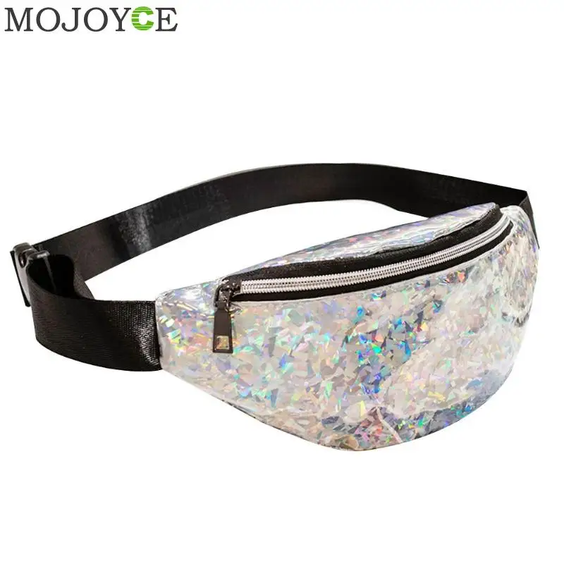 

Laser Chest Bag Women Sequins Glitter Waist Bag Fanny Pack Fashion Shoulder Messenger Crossbody Bags Pouch Hip Purse Waist Packs