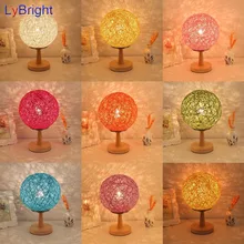 Современная льняная нить E27 настольная лампа светильник AC 110 В/220 В DIY светильник ing для гостиной спальни Кабинета бара Кофейня