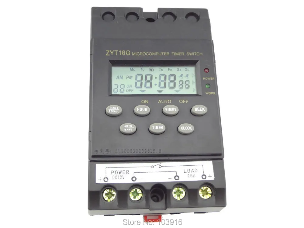 12V Таймер программируемый таймер 25A А ЖК-дисплей | Обустройство дома
