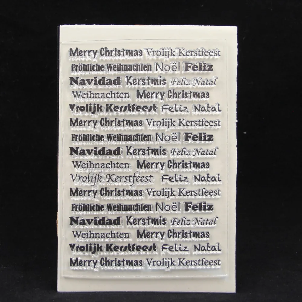 

ZFPARTY Merry Christmas Transparent Clear Silicone Stamp/Seal for DIY scrapbooking/photo album Decorative card making