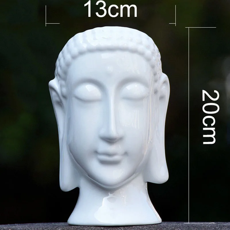 Цементная голова Будды цветочный горшок силиконовая форма для крытого стола Набор штук, чтобы отгородиться от злых духов бетон суккулент цветочный горшок плесень - Цвет: big
