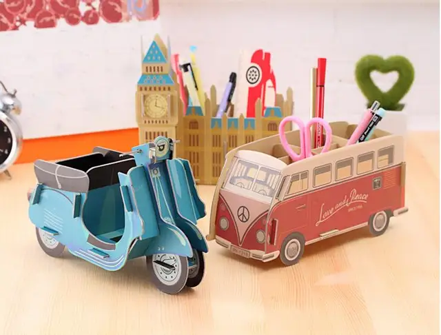 Creative Diy Paper Desktop Storage Box Cute Office Stationery Creative Diy Paper Desktop Storage Box Cute Office Stationery Holders Pen Cases Pencil Rack Desk