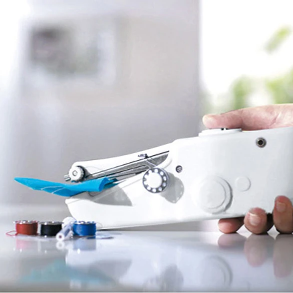 High quality Useful Portable needlework Cordless Mini Hand-Held Clothes Fabrics Home Sewing Machine
