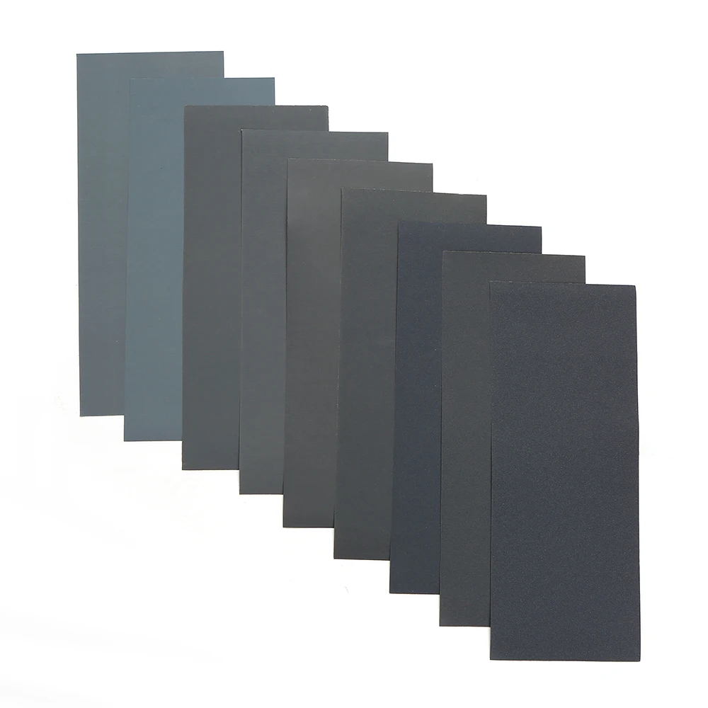 72pcs 9*3.6 Inch Sandpaper 400 to 3000 Assorted Grit Dry/Wet Sandpaper
