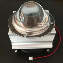 20-100 Вт светодиодный алюминиевый радиатор охлаждающий вентилятор+ отражатель кронштейн+ 66 мм объектив 90-120градусов