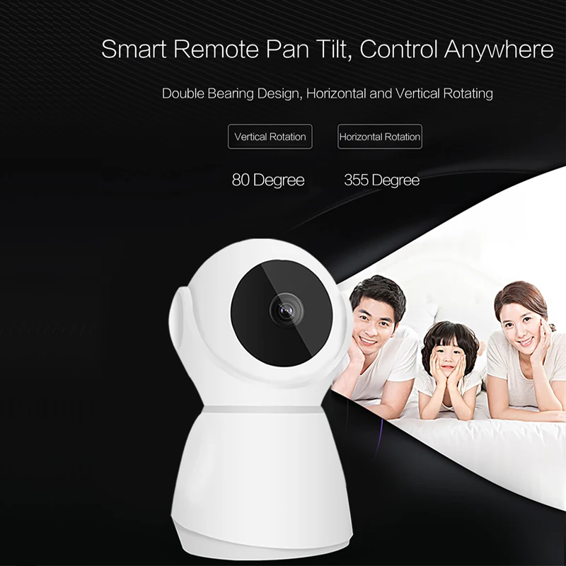 Spetu Smart Camera 2MP IP Camera Camcorder 360 Angle Panoramic Wireless HD 1080P Home Infrared Night Vision CCTV WiFi Camera