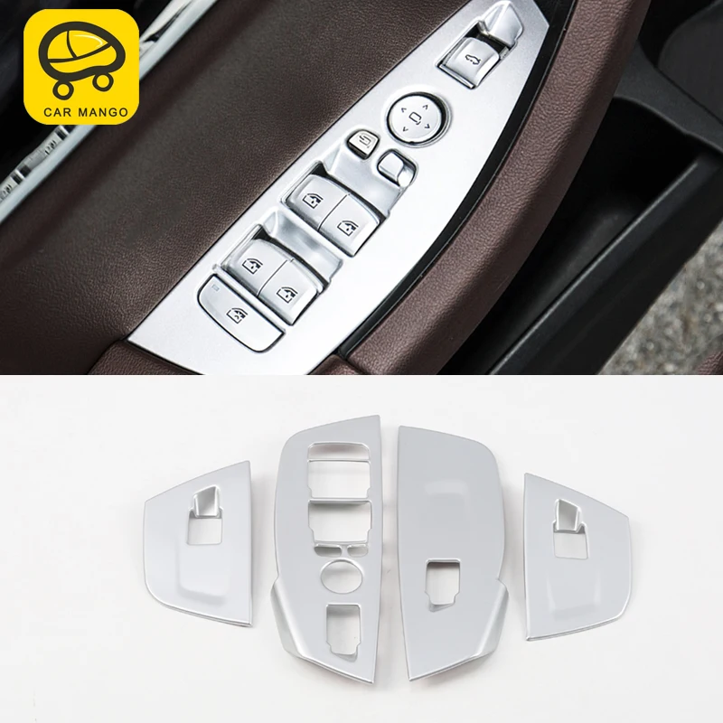 

CARMANGO for 2018 BMW X3 G01 Car styling Auto window lift button switch cover Sitcker decoration trim