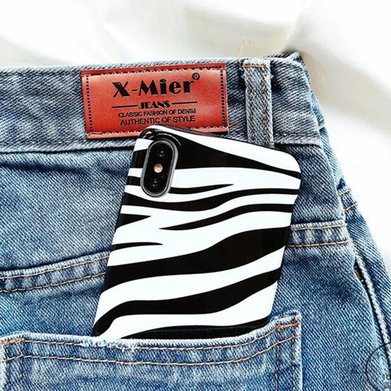 Luxury zebra Soft TPU Silicone Cell Phone Back Cover Skin Case For