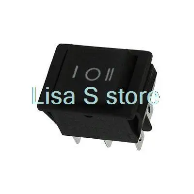 

Black DPDT Maintained Locked On/Off/On 6 Pin Snap In Rocker Boat Switch XW-604 KCD4-203