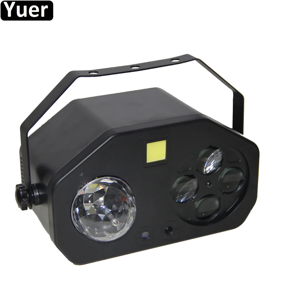 

New Disco Ball Laser Strobe Spot Beam 4IN1 LED Stage Effect Light DMX512 DJ Light Sound Party Club Wedding Music Effect Lighting