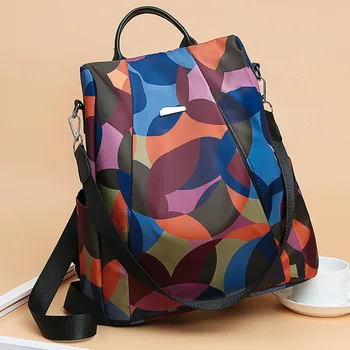 

Women Fashion Solid Color Backpack Wild Oxford Cloth Waterproof Small Student Bags Versatile Travel Bags Sirt Cantasi #