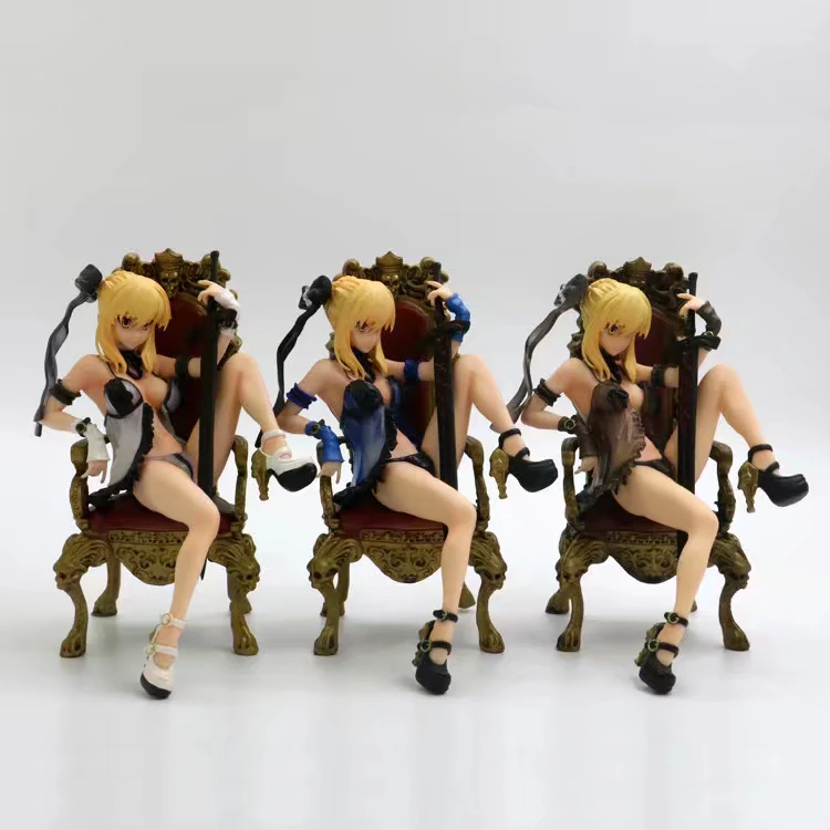 Игра аниме Fate/Stay Night Saber Alter Swimwear Sword Throne Sexy 16 см фигурку Figreine | Игрушки и хобби