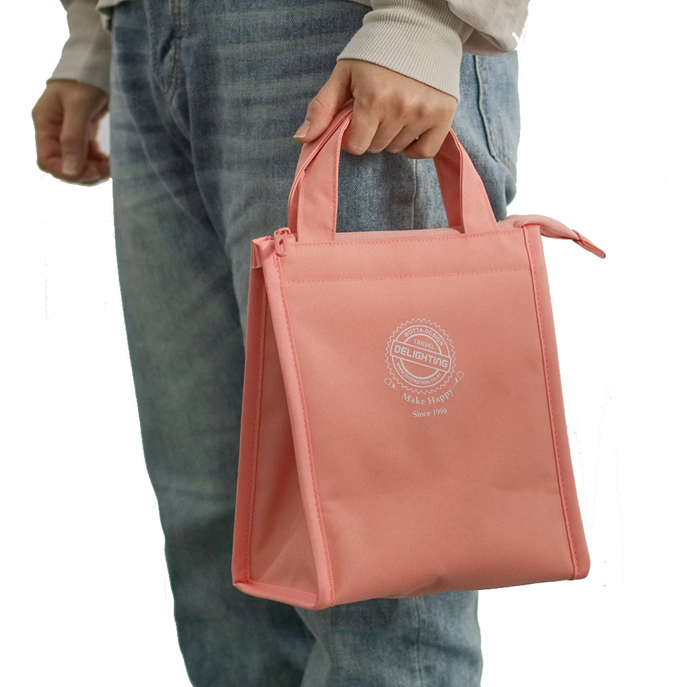 Thermal Insulated Fashion Lunch Bags Portable Lunch Tote Bag Red Green