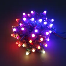 50 шт./лот DC5V WS2811IC T1515 квадратная полная Цвет рассеянный свет rgb Светодиодный модуль IP68 Водонепроницаемый автономные адресные провода светодиодный струны