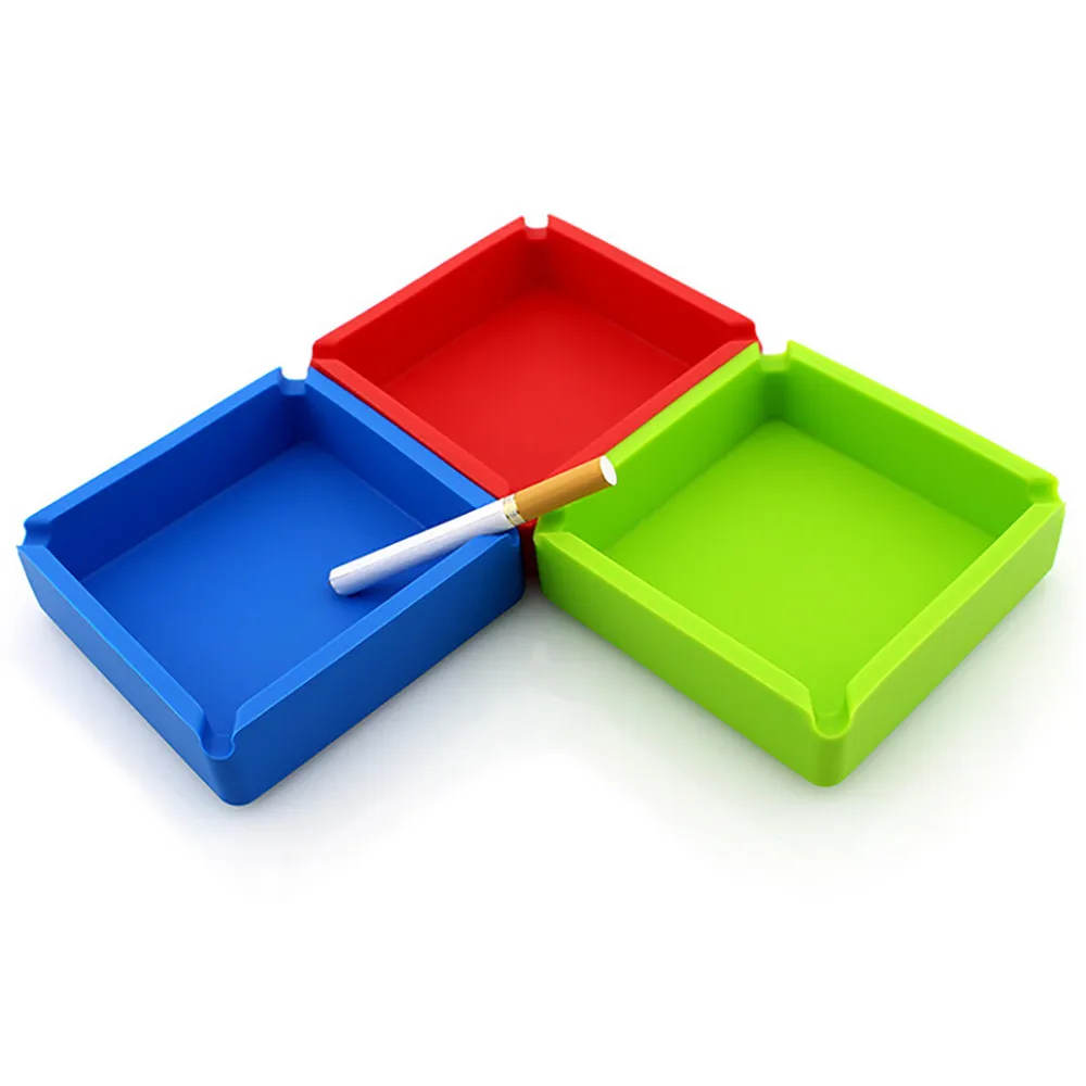 Silicone Soft Ashtray Ash Tray Holder PLuminous Portable Anti-scalding Cigarette Multicolor Eco-Friendly @D |