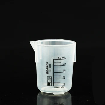

4pcs/lot 50ml Plastic Graduated Beaker with Scale Cup Laboratory Chemistry set lab PP beaker