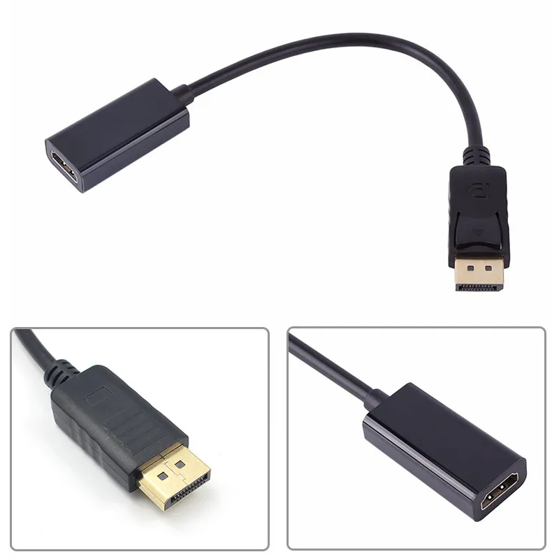 

NEW DP to HDMI Adapter DisplayPort to HDMI HDTV Cable Adapter Converter Male to Female Support 1080P for HDTV Projector Display