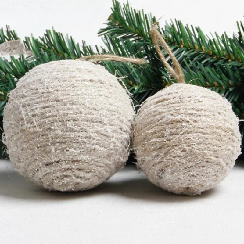 1 шт. 8 см/10 см; обувь из пеньковой веревки для очистки снега, не оставляет шары для рождественской елки рождественские украшения