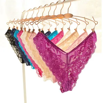 

Women Sexy Briefs Panties Lace Underwear Woman Lingerie Transparent Thongs String Low Waist Seamless Plus size 4XL XXL XL L M
