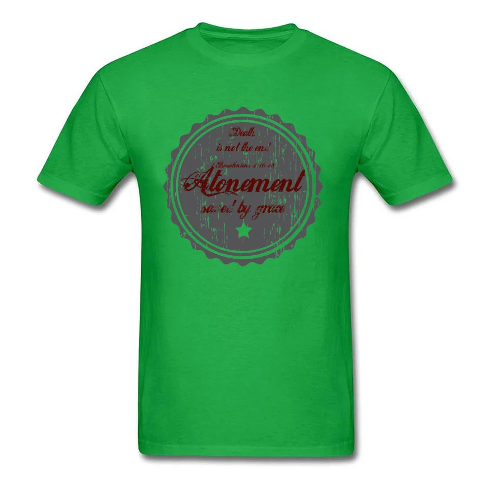 Men Funny Summer Tees Crewneck Lovers Day 100% Cotton T-shirts Crazy Short Sleeve Atonement Tops T Shirt Wholesale Atonement green