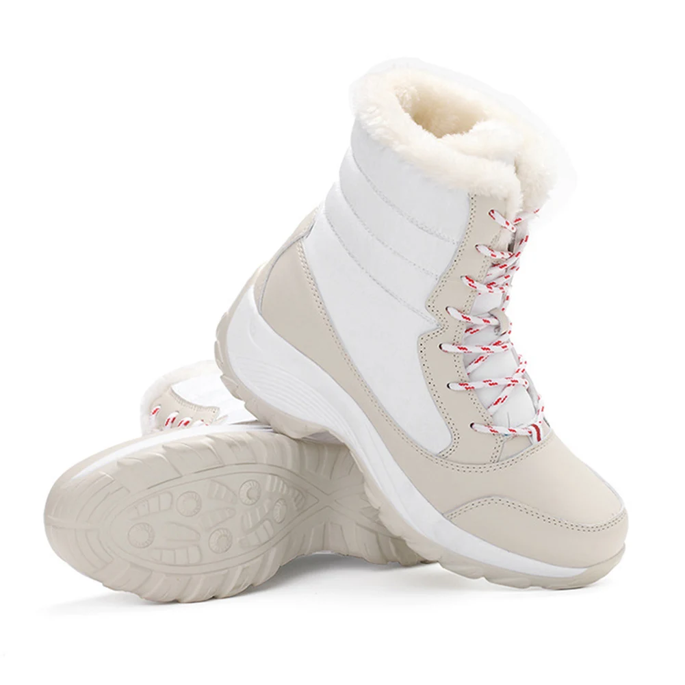 

2018 women snow boots winter warm boots thick bottom platform waterproof ankle boots for women thick fur cotton shoes size 35-41