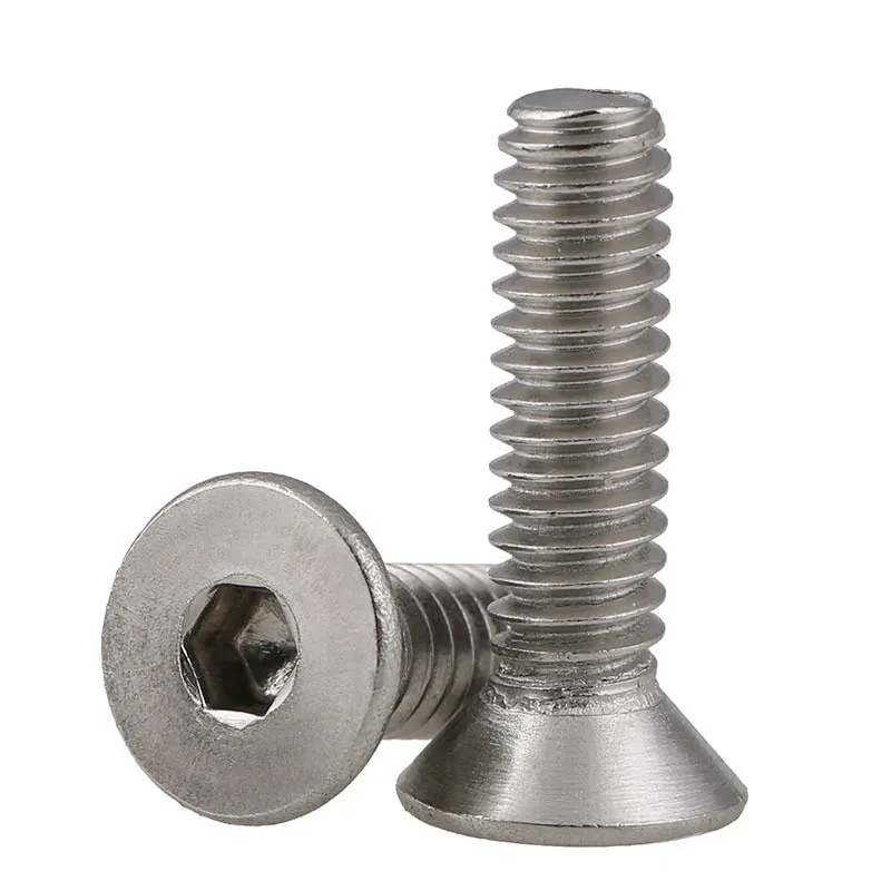 

10Pcs 4-40 ANSIB18.3F 304 Stainless Steel Hexagon Countersunk Head Machine Screws