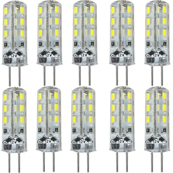 

Smuxi 10Pcs G4 LED Lamp 3W Mini LED Bulb AC DC 12V SMD3014 Spotlight Chandelier Lighting Replace Halogen Lamps