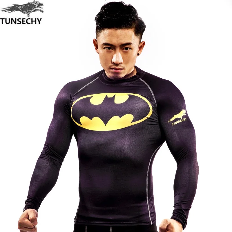 

NEW Compression T Shirt Men Brand High Quality Long Sleeve T-shirt Male Quick Dry Breathable Elastic Fitness Tights Muscle Tees