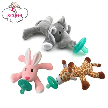 Baby Pacifier Silicone Chupeta Para Bebe Pacifiers With Plush Toy Giraffe Nipple Teat Children Newborn Soother Nipples BPA Free