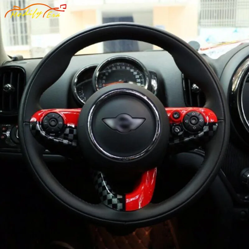 Углеродное волокно Руль Центр наклейки для BMW MINI Cooper S JCW F54 F55 F56 F57 F60 интерьерные Аксессуары для автомобилей