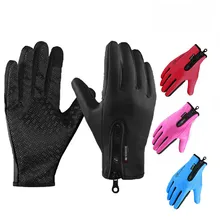 ROCKBROS зимние Нескользящие лыжные перчатки для катания на лыжах с полными пальцами теплые водонепроницаемые перчатки для катания на лыжах мужские и женские мотоциклетные велосипедные перчатки
