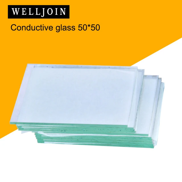 

50*50*2.2mm < 10ohm/sq 25pcs Lab Transparent Conductive Glass Fluorine Doped Tin Oxide (FTO) Coated Glass