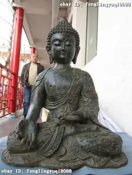 

Chinese Temple worship Bronze Copper Dragon Tathagata Sakyamuni Buddha Statue Discount 55%