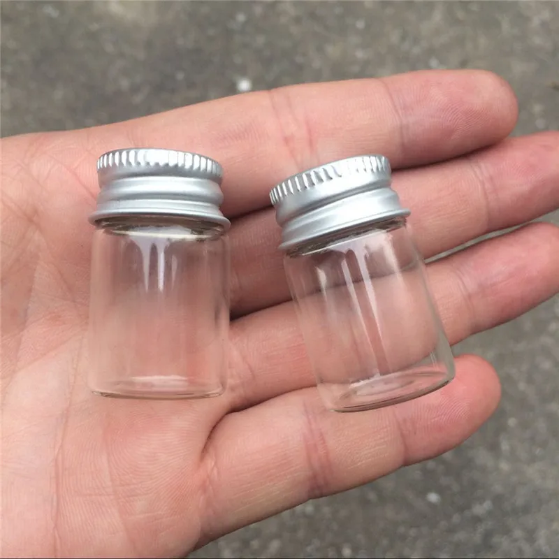 5ml Mini Glass Bottles With Aluminium Cap Empty Small Wishing Bottle Glass Vials Jars2