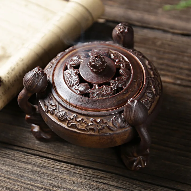 Incense Coil Holder Ceramic Incense Burners Portable Porcelain Censer Aromatherapy Furnace Gift Ornaments Creative Home Decor