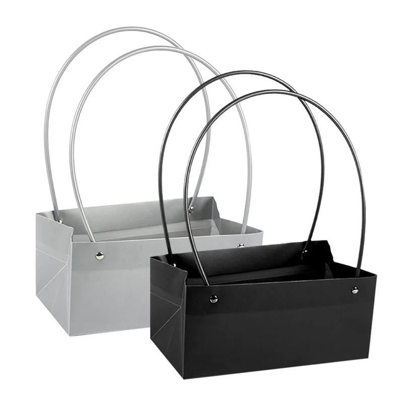 

PVC Bouquet Flower gift hand Boxes Round Living Vases Florist Box Flower Plant Boxes Gift flower packaging