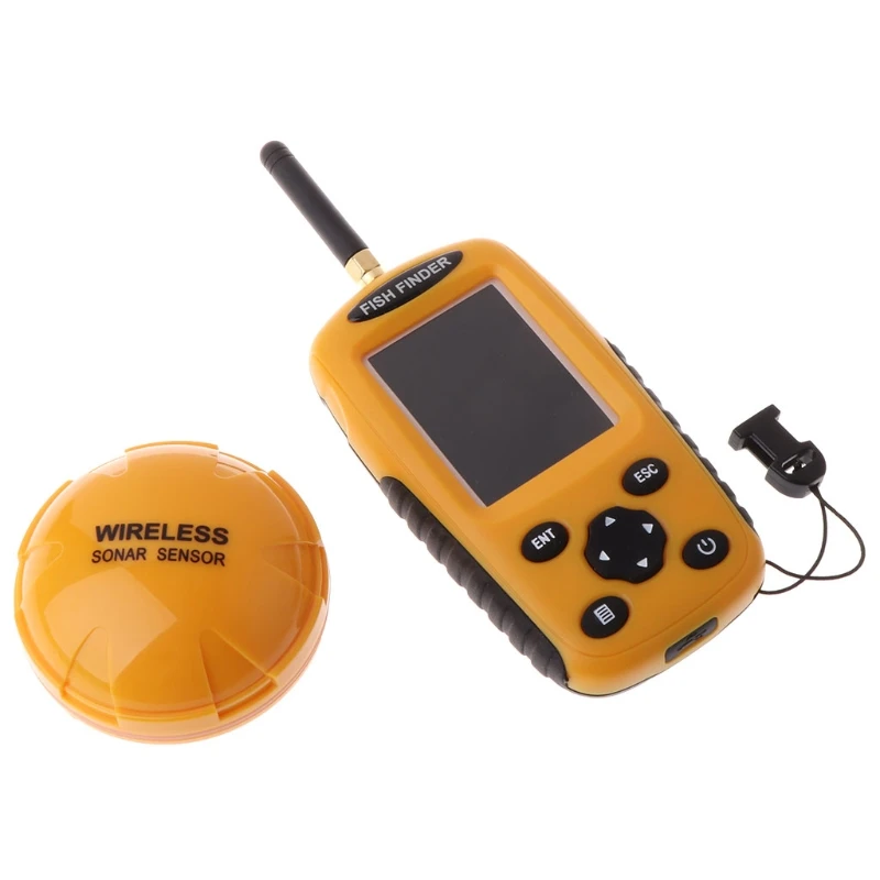

2018 Fish Finder Sonar Sensor 125KHz Wireless 0.6-36m Depth Sounder Alarm Transducer #0626 AUG6_32