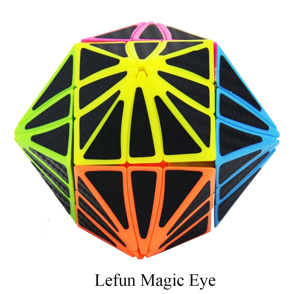 

Lefun Eye Cube Candy Body With Black Carbon Fibre Sticker Magic Cube Speed Twist Puzzle Toys Cubo Magico Toys For Children Kids