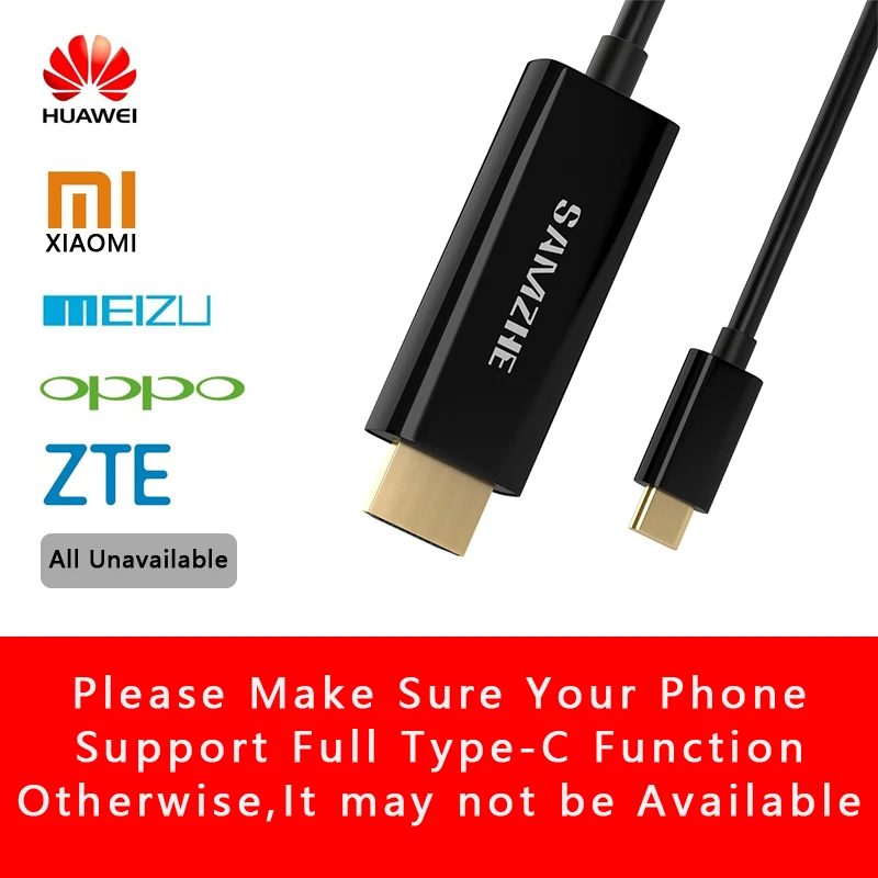 SAMZHE USB 3,1 USB C к HDMI кабель type C к HDMI конвертер 4K 30Hz UHD Внешний Видео Графика Удлинительный кабель/адаптер 1,2 м