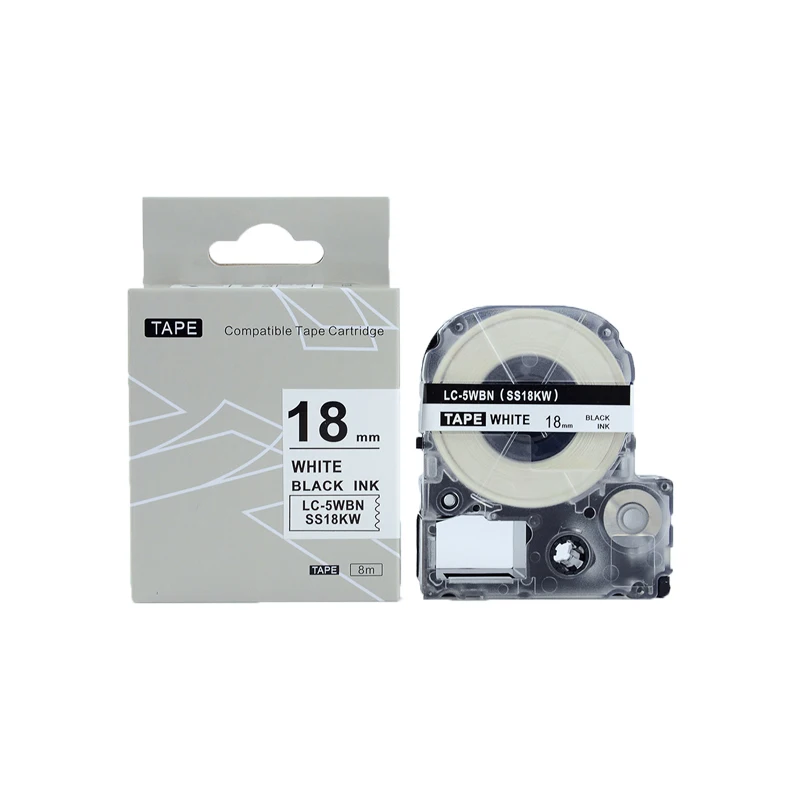 1 шт. Kingroad SS18KW LC-5TBW 18 мм Совместимость для Epson &amp King Джим черная и белая этикетка